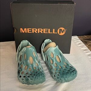 Merrell Teal Perforated Slip-Ons